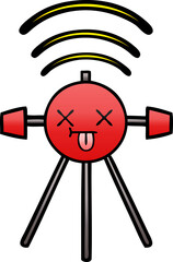 gradient shaded cartoon satellite