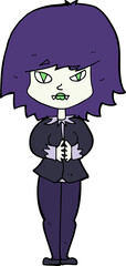 cartoon vampire woman