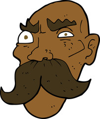 cartoon angry old man