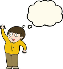 cartoon man asking question with thought bubble