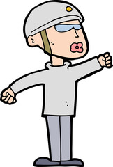 cartoon security guy