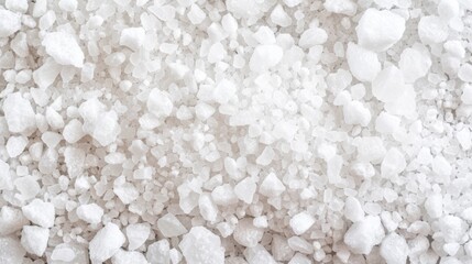 A Pile of White Salt Crystals