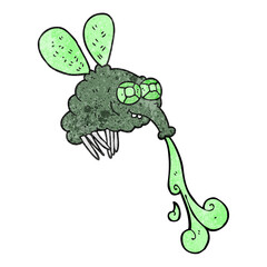 textured cartoon gross fly