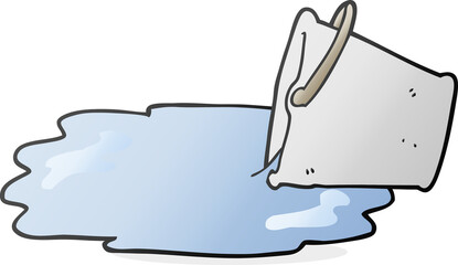 cartoon spilled bucket