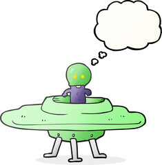 thought bubble cartoon flying saucer