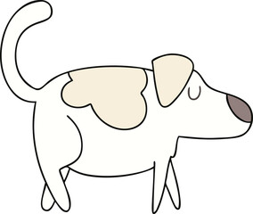quirky hand drawn cartoon dog