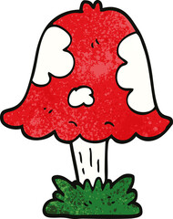 cartoon doodle mushroom
