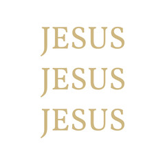 Jesus PNG, Christian quote PNG, t-shirt design, religious print design, Jesus word repeating PNG