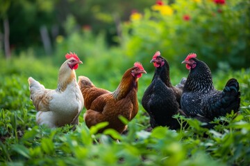 Fototapeta premium chicken farm industry ,snapshot asthetic