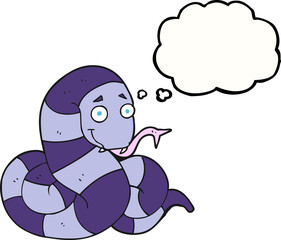thought bubble cartoon snake
