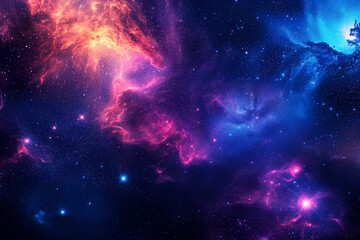 Fototapeta premium Galaxies and star constellations in deep space and cosmos, fragment of the Universe on high definition abstract background. AI generated