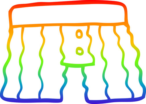 recommend clip art: rainbow gradient line drawing cartoon underwear