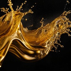 golden splashes
