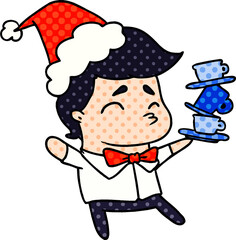 christmas cartoon of kawaii boy