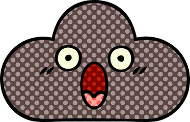 comic book style cartoon storm cloud