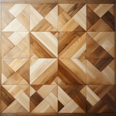 Natural wooden parquet top view. Wooden flooring: brown parquet, laminate. Laquered parquet texture background. Bamboo parquet floor.