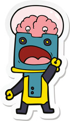 sticker of a cartoon robot