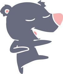 flat color style cartoon bear
