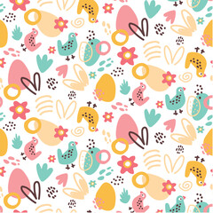 Abstract easter background. Vintage easter boho pattern, great design for any purposes. Abstract art vector illustration. Modern banner design. 