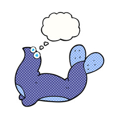 thought bubble cartoon seal