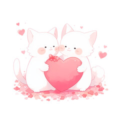 cats and heart