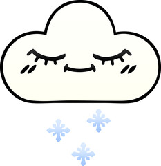 gradient shaded cartoon snow cloud