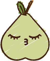 Pear Chalk Drawing