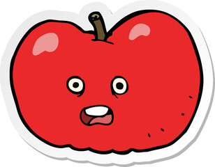 sticker of a cartoon apple