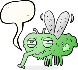 speech bubble cartoon fly