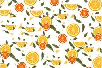 vector illustration lemons seamless pattern