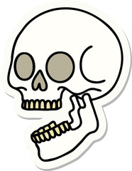tattoo style sticker of a skull