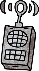 textured cartoon doodle of a walkie talkie
