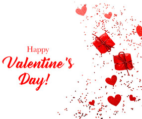 Happy valentines Day Greetings Card and Facebook post