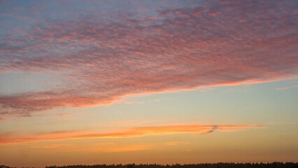 dusk with awesome sunset sky from Golden hour to blue hour
