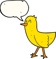 speech bubble cartoon bird