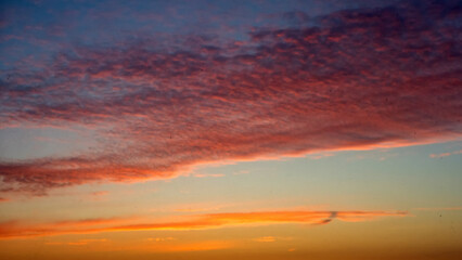 Fototapeta premium dusk with awesome sunset sky from Golden hour to blue hour 