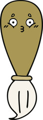 cute cartoon paint brush