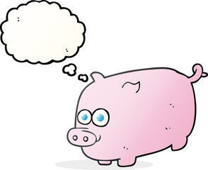 thought bubble cartoon pig