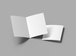 Blank Half Fold US letter brochure render to present your design