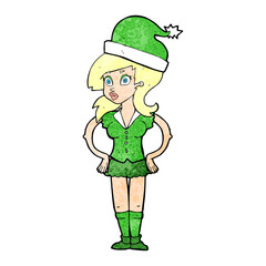 cartoon santa's helper
