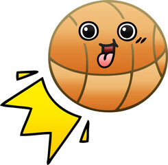 gradient shaded cartoon basketball