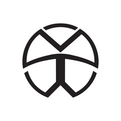 Initial Letter V T  Logo Vector 