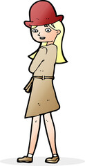 cartoon female spy