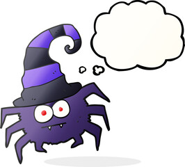 thought bubble cartoon halloween spider