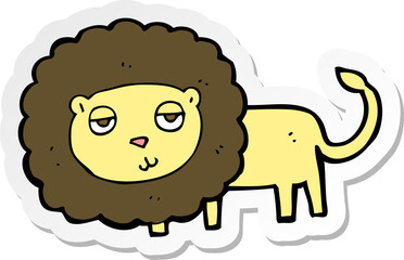 sticker of a cartoon lion