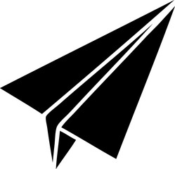 flat symbol paper plane