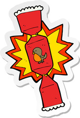 sticker of a exploding christmas cracker