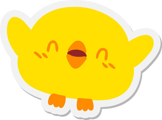 cute cartoon baby bird sticker
