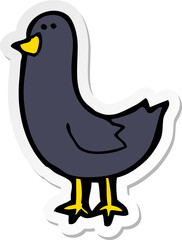 sticker of a cartoon bird