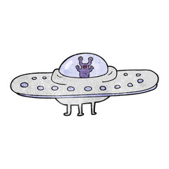 textured cartoon flying saucer